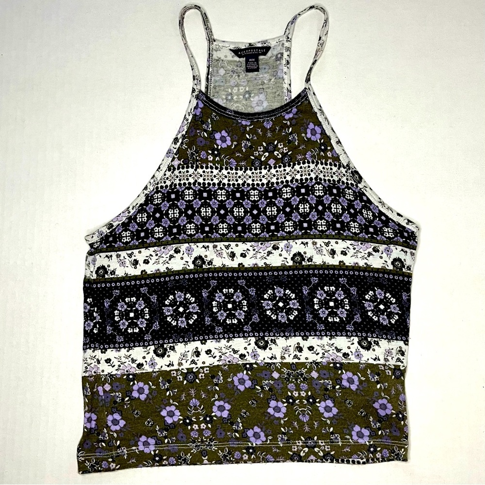 Aeropostale Halter Top | Floral Tank | Medium